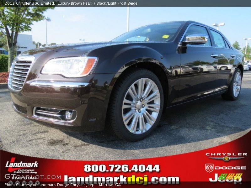 Luxury Brown Pearl / Black/Light Frost Beige 2012 Chrysler 300 Limited