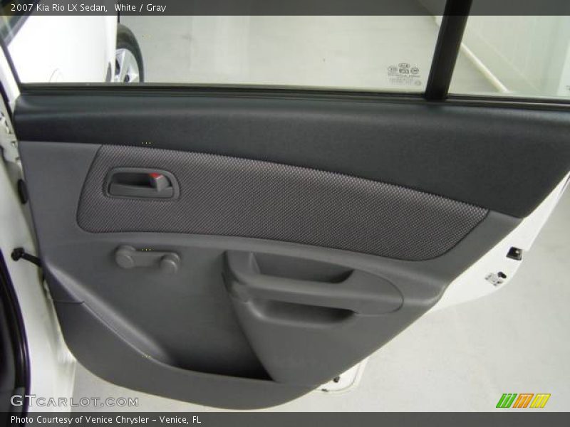 White / Gray 2007 Kia Rio LX Sedan
