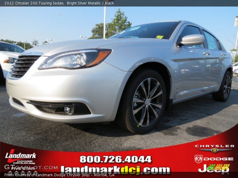 Bright Silver Metallic / Black 2012 Chrysler 200 Touring Sedan
