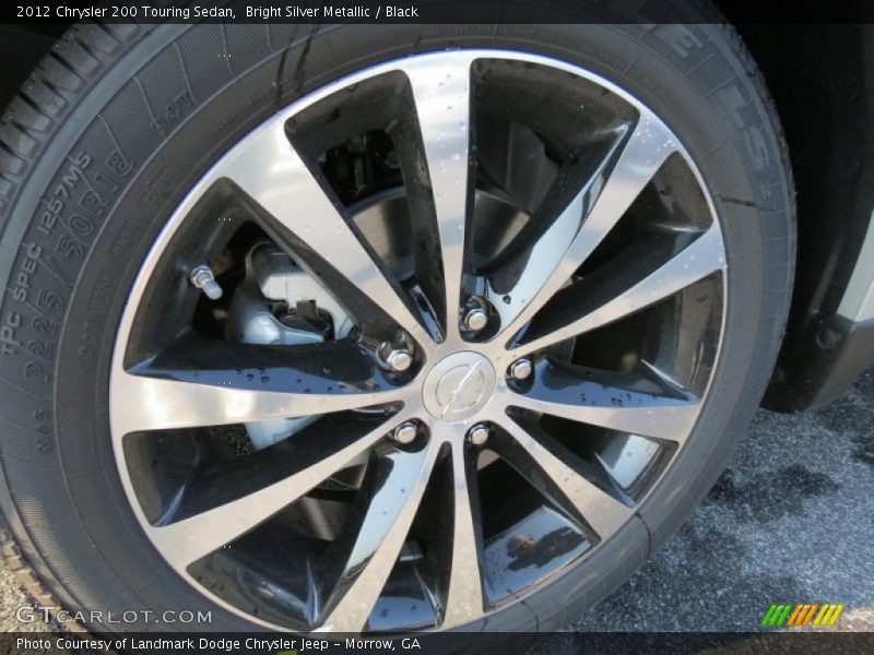 Bright Silver Metallic / Black 2012 Chrysler 200 Touring Sedan