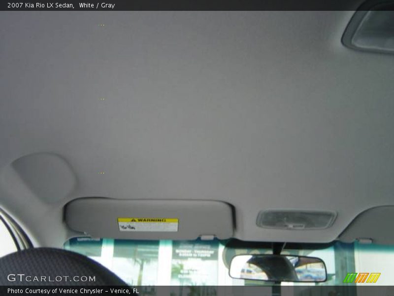 White / Gray 2007 Kia Rio LX Sedan