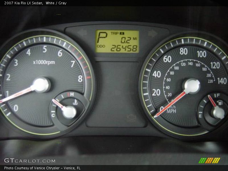 White / Gray 2007 Kia Rio LX Sedan