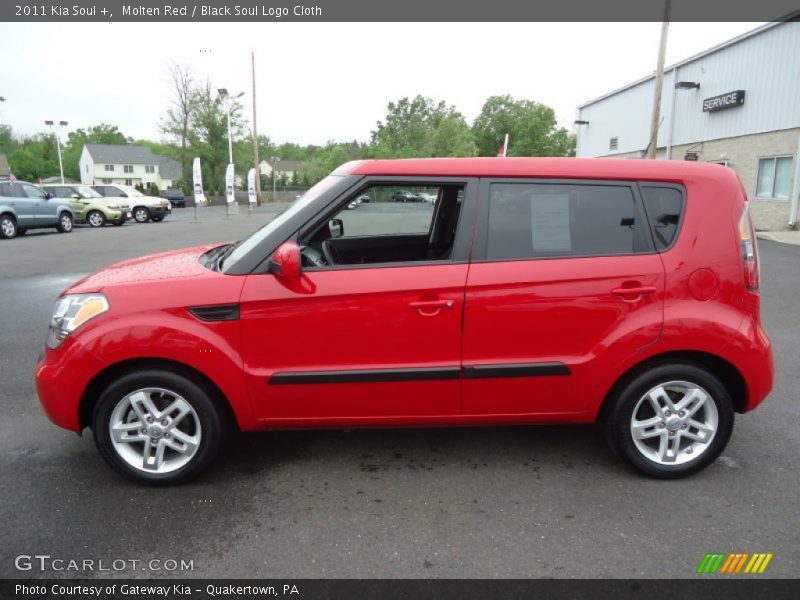 Molten Red / Black Soul Logo Cloth 2011 Kia Soul +