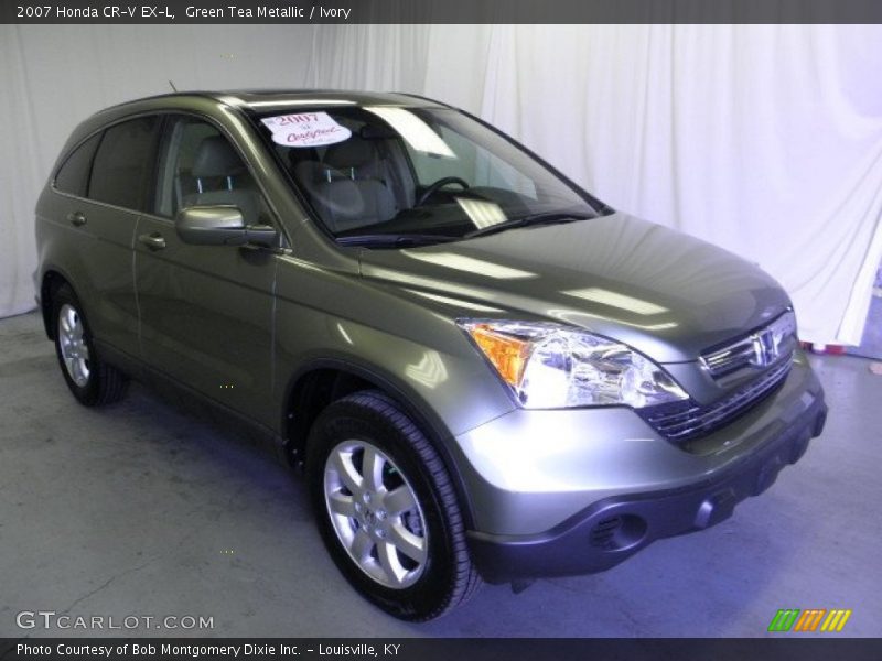 Green Tea Metallic / Ivory 2007 Honda CR-V EX-L
