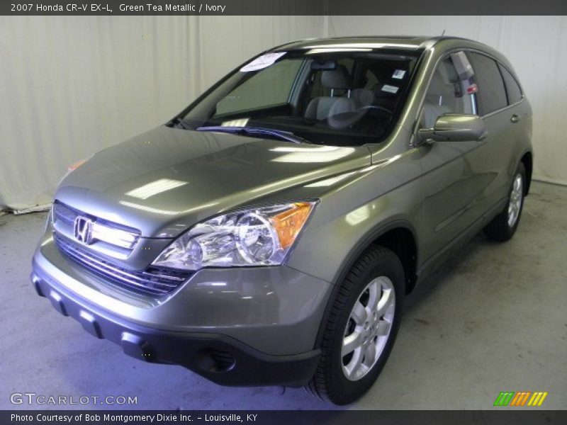 Green Tea Metallic / Ivory 2007 Honda CR-V EX-L