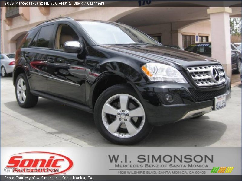 Black / Cashmere 2009 Mercedes-Benz ML 350 4Matic