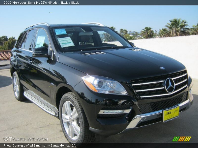 Black / Black 2012 Mercedes-Benz ML 350 4Matic