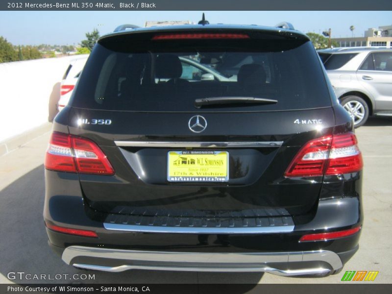 Black / Black 2012 Mercedes-Benz ML 350 4Matic