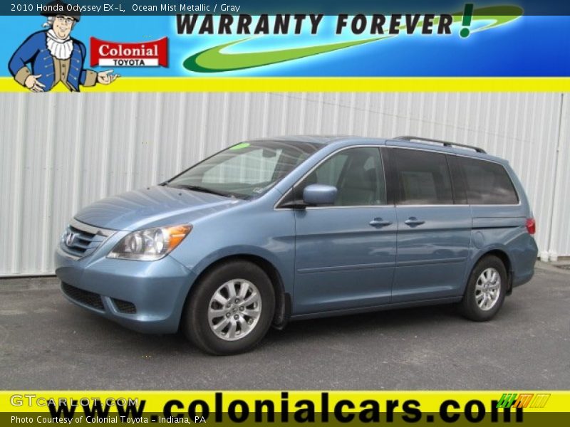 Ocean Mist Metallic / Gray 2010 Honda Odyssey EX-L