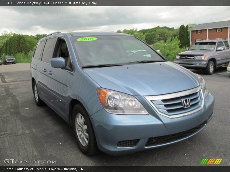 Ocean Mist Metallic / Gray 2010 Honda Odyssey EX-L