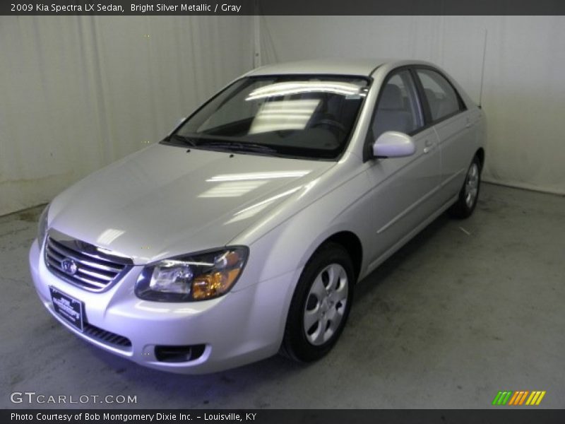 Bright Silver Metallic / Gray 2009 Kia Spectra LX Sedan