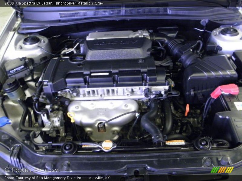 Bright Silver Metallic / Gray 2009 Kia Spectra LX Sedan