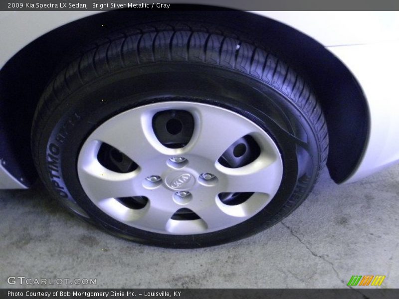Bright Silver Metallic / Gray 2009 Kia Spectra LX Sedan