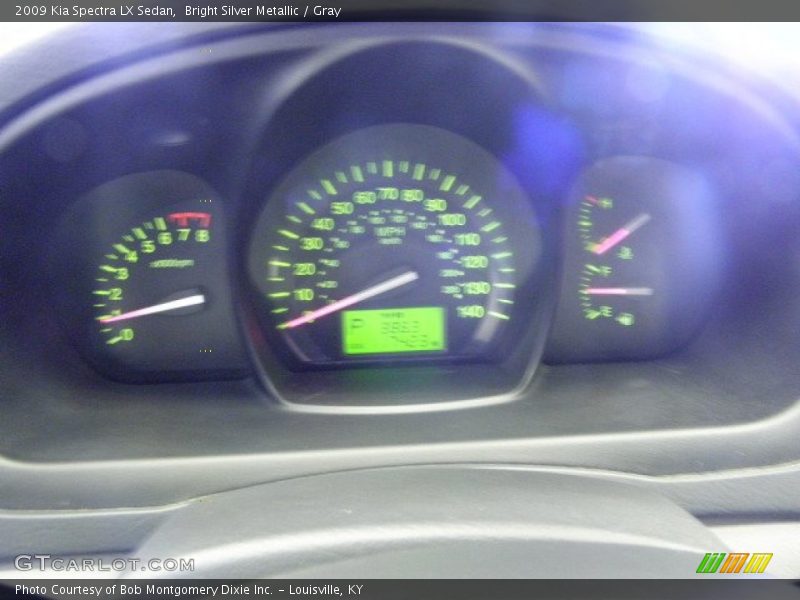 Bright Silver Metallic / Gray 2009 Kia Spectra LX Sedan