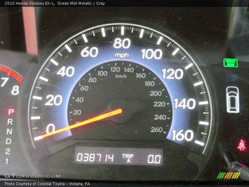 Ocean Mist Metallic / Gray 2010 Honda Odyssey EX-L