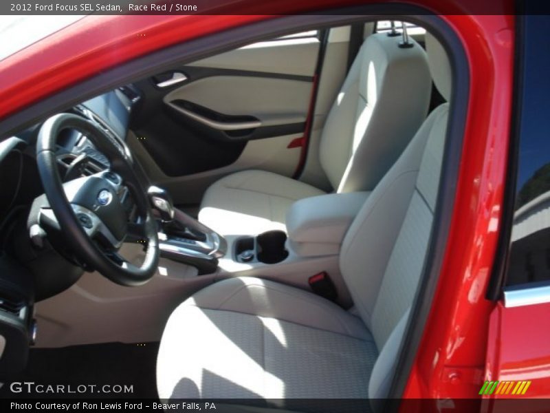 Race Red / Stone 2012 Ford Focus SEL Sedan