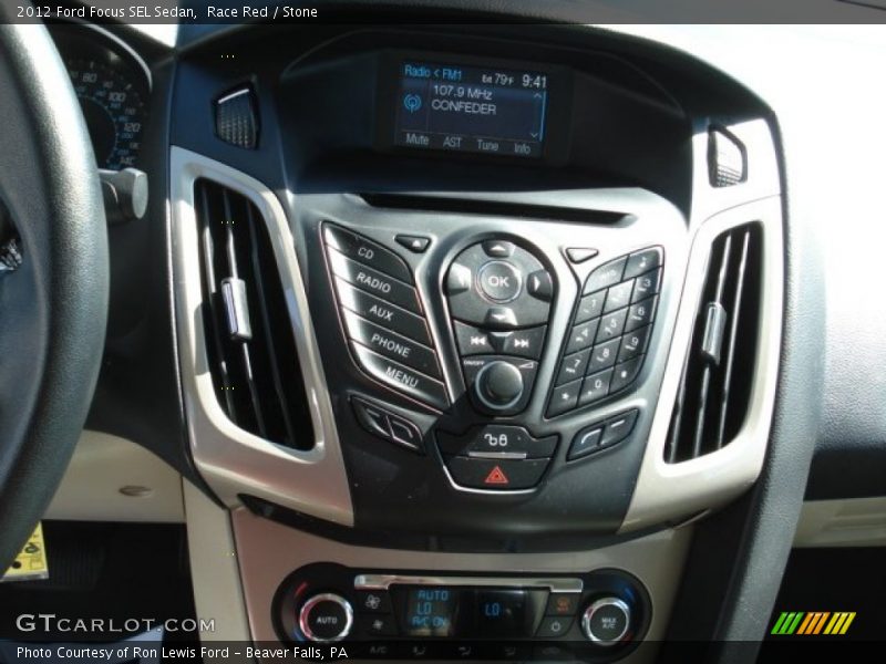 Race Red / Stone 2012 Ford Focus SEL Sedan