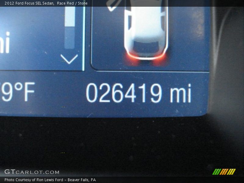 Race Red / Stone 2012 Ford Focus SEL Sedan