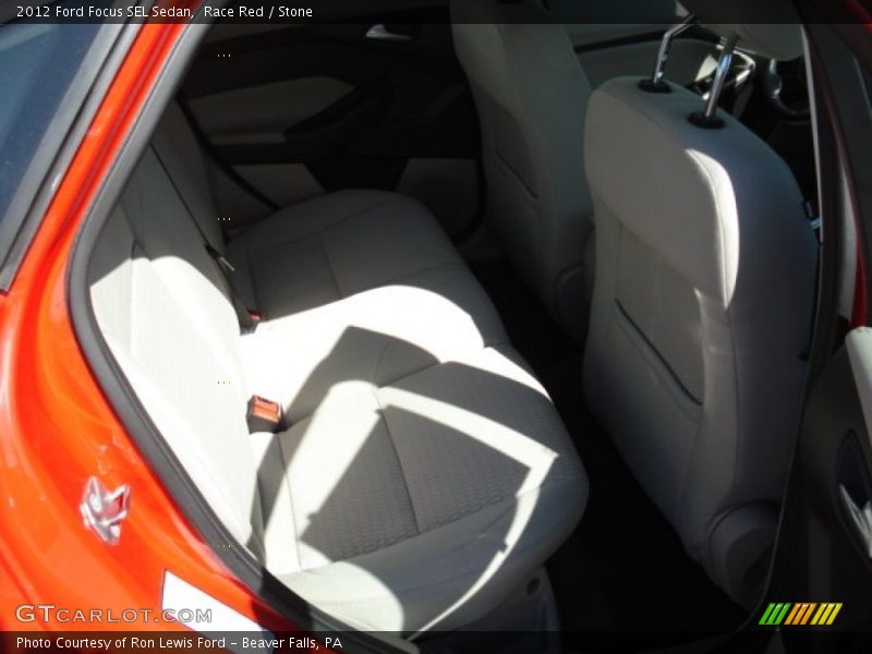 Race Red / Stone 2012 Ford Focus SEL Sedan