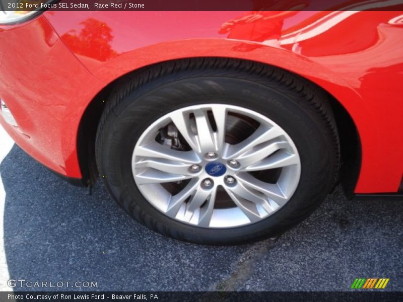 Race Red / Stone 2012 Ford Focus SEL Sedan