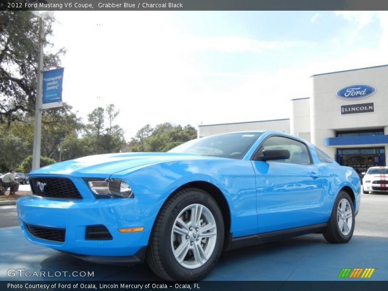 Grabber Blue / Charcoal Black 2012 Ford Mustang V6 Coupe