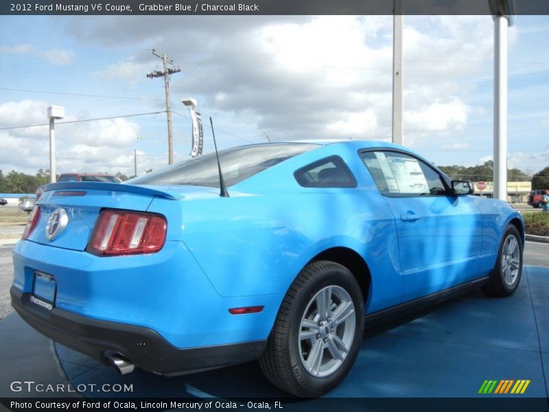 Grabber Blue / Charcoal Black 2012 Ford Mustang V6 Coupe