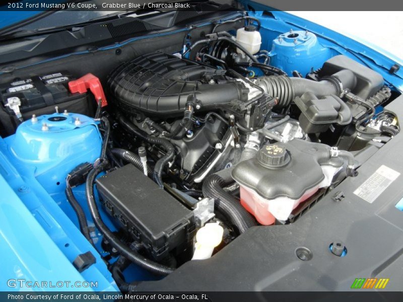 Grabber Blue / Charcoal Black 2012 Ford Mustang V6 Coupe