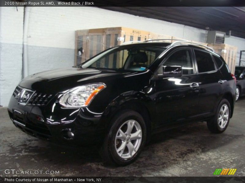 Wicked Black / Black 2010 Nissan Rogue SL AWD