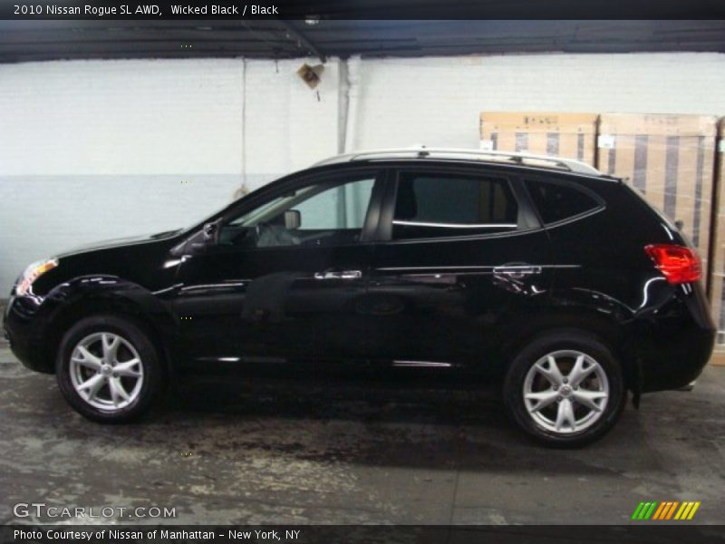Wicked Black / Black 2010 Nissan Rogue SL AWD