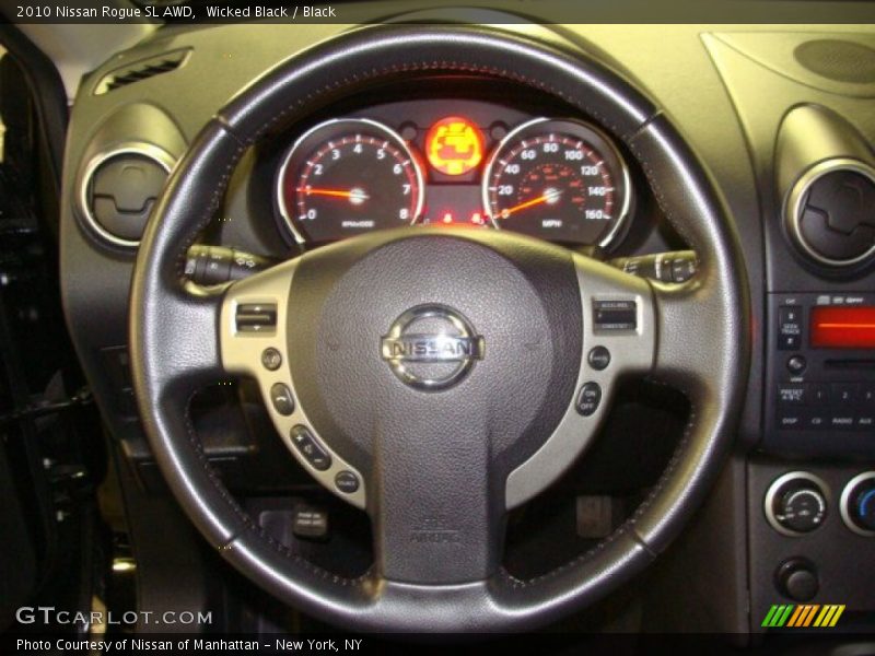 Wicked Black / Black 2010 Nissan Rogue SL AWD