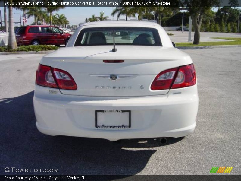 Stone White / Dark Khaki/Light Graystone 2008 Chrysler Sebring Touring Hardtop Convertible
