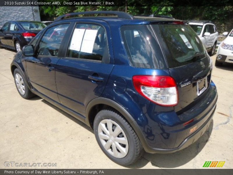 Deep Sea Blue Metallic / Black 2010 Suzuki SX4 Crossover AWD