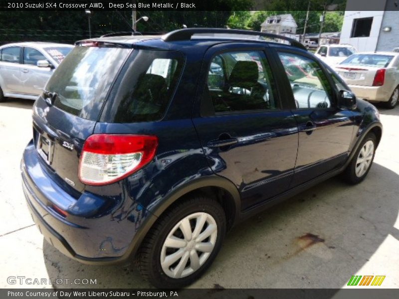 Deep Sea Blue Metallic / Black 2010 Suzuki SX4 Crossover AWD