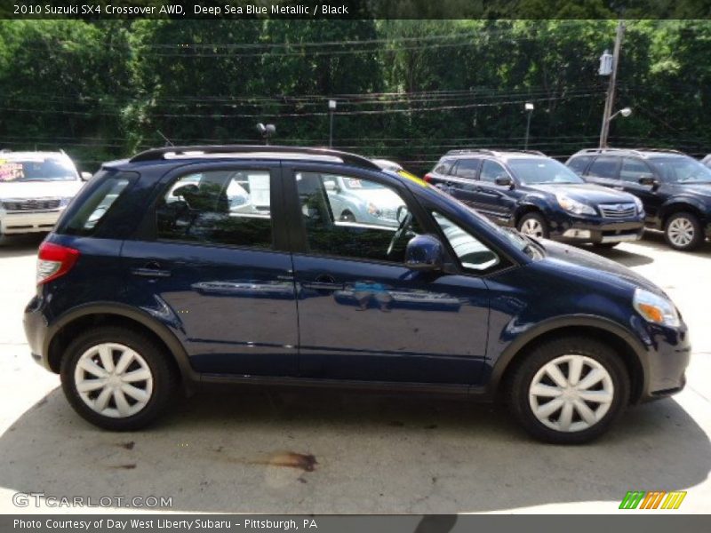 Deep Sea Blue Metallic / Black 2010 Suzuki SX4 Crossover AWD