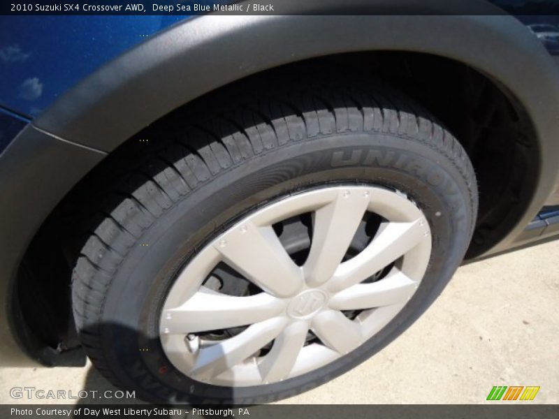 Deep Sea Blue Metallic / Black 2010 Suzuki SX4 Crossover AWD