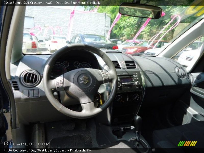 Deep Sea Blue Metallic / Black 2010 Suzuki SX4 Crossover AWD