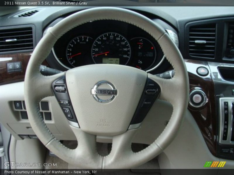 Brilliant Silver / Gray 2011 Nissan Quest 3.5 SV