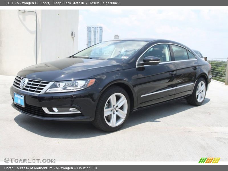 Deep Black Metallic / Desert Beige/Black 2013 Volkswagen CC Sport