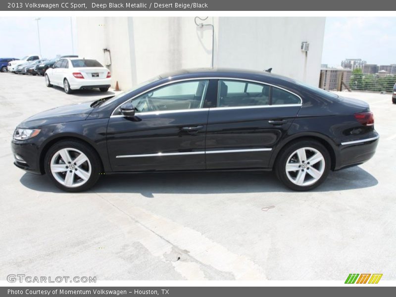 Deep Black Metallic / Desert Beige/Black 2013 Volkswagen CC Sport
