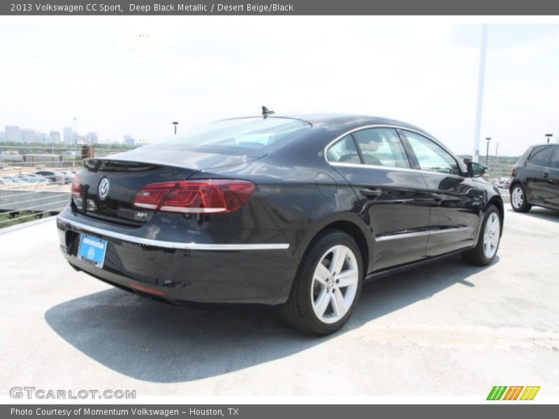 Deep Black Metallic / Desert Beige/Black 2013 Volkswagen CC Sport