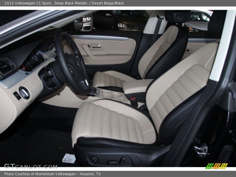 Deep Black Metallic / Desert Beige/Black 2013 Volkswagen CC Sport