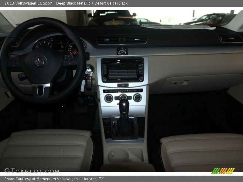 Deep Black Metallic / Desert Beige/Black 2013 Volkswagen CC Sport