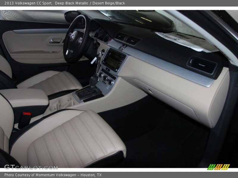 Deep Black Metallic / Desert Beige/Black 2013 Volkswagen CC Sport