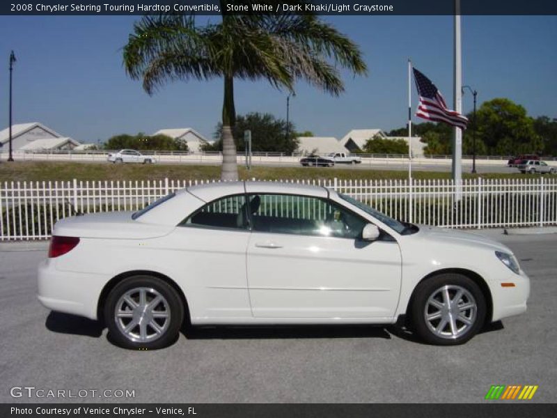 Stone White / Dark Khaki/Light Graystone 2008 Chrysler Sebring Touring Hardtop Convertible