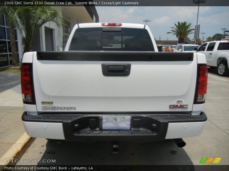 Summit White / Cocoa/Light Cashmere 2009 GMC Sierra 1500 Denali Crew Cab