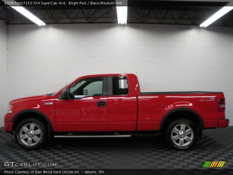 Bright Red / Black/Medium Flint 2008 Ford F150 FX4 SuperCab 4x4
