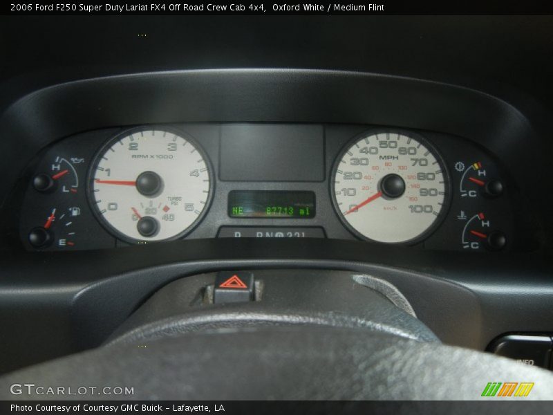 Oxford White / Medium Flint 2006 Ford F250 Super Duty Lariat FX4 Off Road Crew Cab 4x4