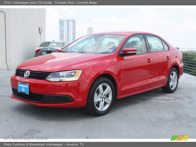 Tornado Red / Cornsilk Beige 2012 Volkswagen Jetta TDI Sedan