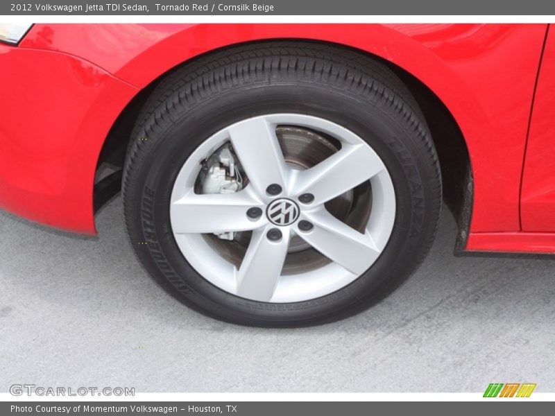 Tornado Red / Cornsilk Beige 2012 Volkswagen Jetta TDI Sedan