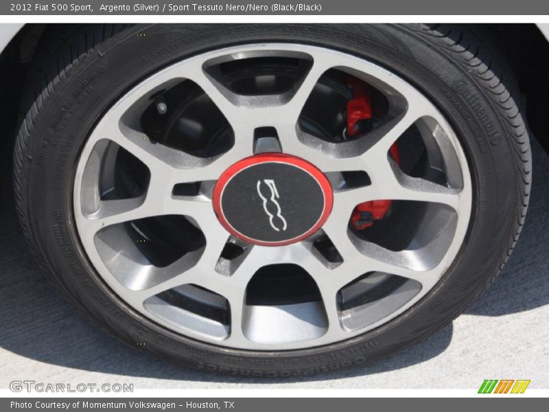 Argento (Silver) / Sport Tessuto Nero/Nero (Black/Black) 2012 Fiat 500 Sport